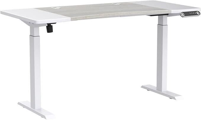 Radlove Dual Motor Height Adjustable Standing Desk 63 x 30 Height Adjustable Computer Desk Sit Stand Desk Home Office Desks with Splice Board 265 lb Load Capacity White Frame + White Top