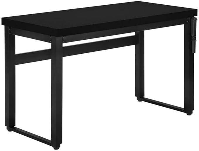 Monarch Specialties 7682 Computer Desk Home Office Standing Adjustable 48 L Work Laptop Metal Laminate Contemporary Modern Desk-48 Adj.Height 47.25 L x 23.75 W x 29.5 H Black/Black