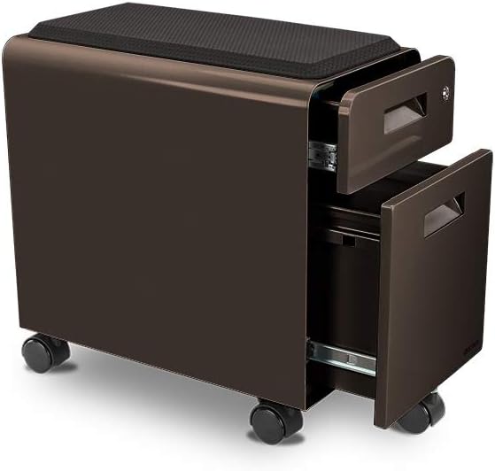 UPLIFTDESK Narrow 2-Drawer File Cabinet with Seat Rolling (Industrial Style)
