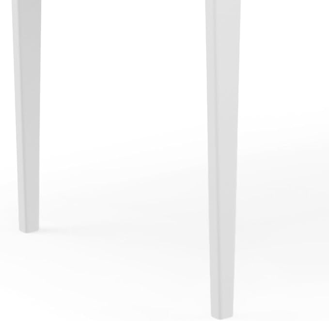 SIMPLIHOME Harper Desk - 60 Inch Wide Solid Wood Writing Desk in White Mid-Century Modern Home Office Computer Table for Workspace or Study with 2 Drawers and Flip-Down Keyboard Tray