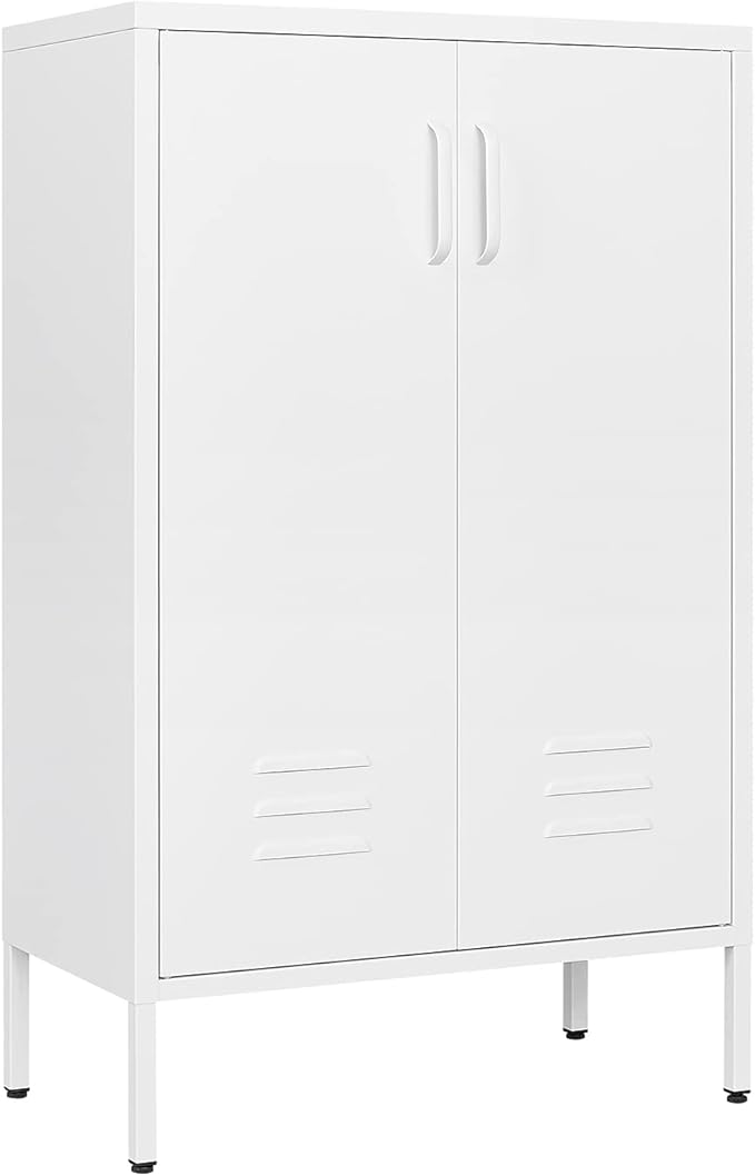 Suitable for Steel Storage cabinets in Living Rooms Kitchens and bedrooms 2 Door Miscellaneous Storage Cabinet Garage Tool Storage Cabinet and Office File Cabinet2 Movable partitions