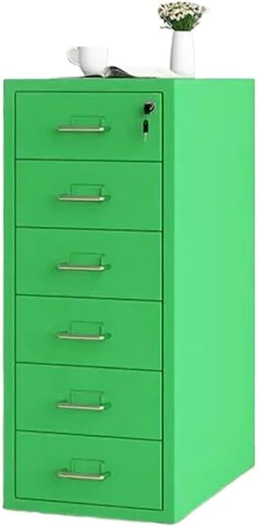 File Cabinet Tin Cabinet Under Desk Storage Cabinet with Lock Mobile Drawer Cabinet Data Filing Cabinet (Size : Six-Shelf)
