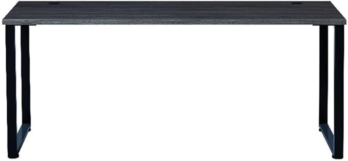 Hirsh 72x30 Open Metal Desk for Commercial/Home Office - Black/Pewter