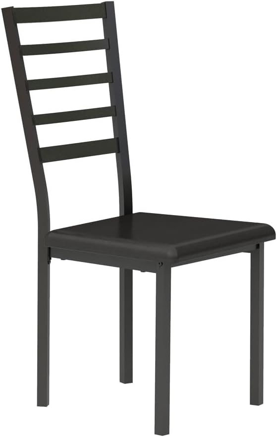 AMNOOL Industrial Style Home Office Desk and Chair Set 2 Piece Writing Study Desk Computer Workstation + PU Leather Chair Metal Frame for Home Office Living Room Dormitory Bedroom