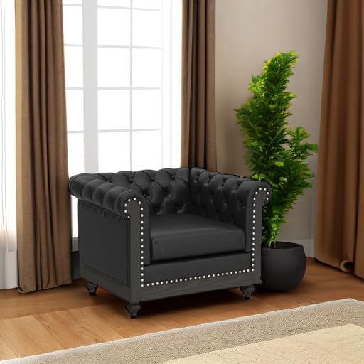 Christopher Knight Home Castalia Club Chair Pine Midnight Black + Dark Brown