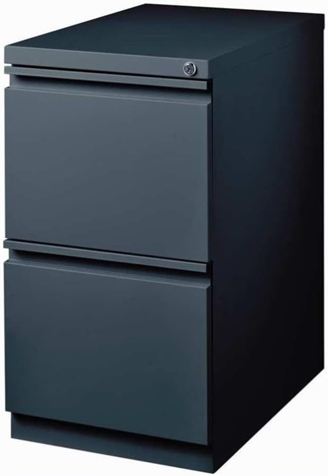 Hirsh Industries 20 Deep 2 Drawer Mobile File Cabinet File in Charcoal