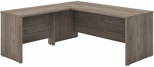 Bush Furniture Studio C 72W x 30D L Shaped Desk with 42W Return in Modern Hickory L Workstation for Home or Professional Office