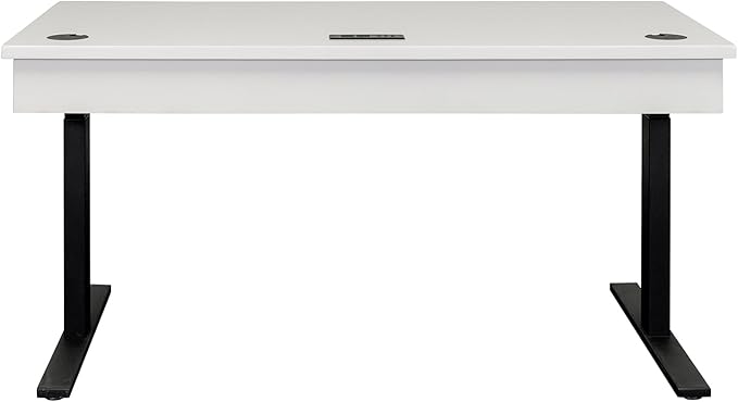 Martin Furniture Modern Wood Electric Sit/Stand Desk Height Adjustable Table Desk White