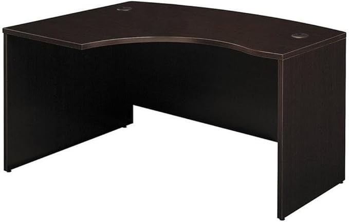 Bush Business Furniture Series C 60W x 43D Left Hand L-Bow Desk Shell in Mocha Cherry