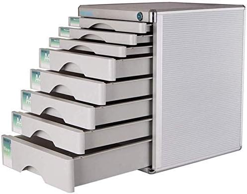 File cabinets Lock Multi-Layer Plastic Drawer Type Office Storage Archive Box Color-Silver Sensitive Appearance Volume Bookcase