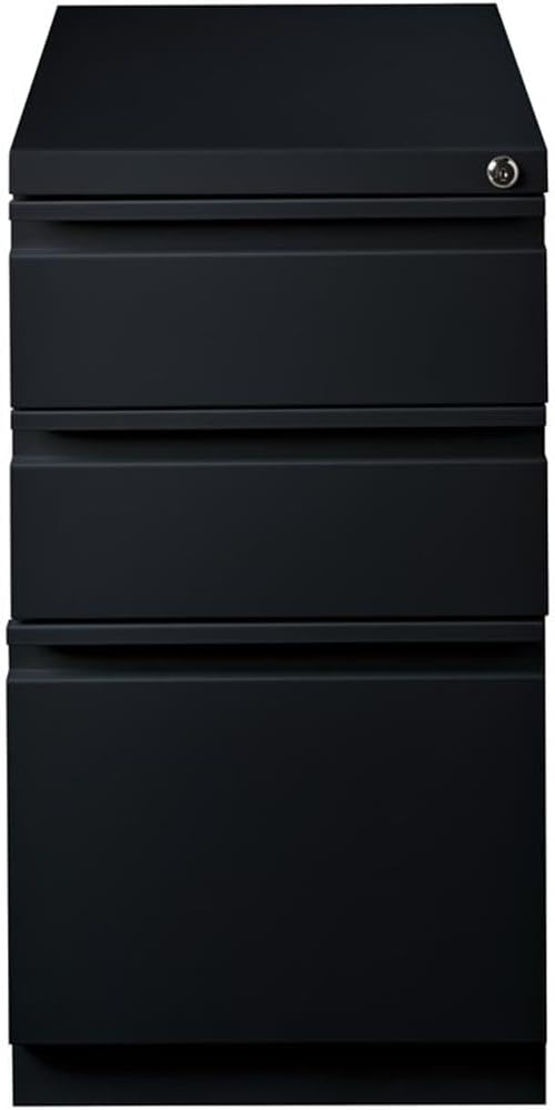 Home Square 2 Piece Pedestal Mobile Filing Cabinet Set in Black