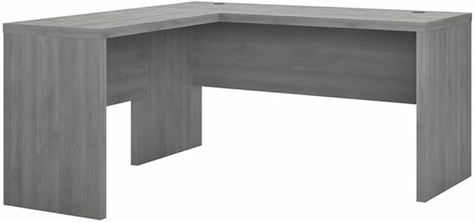 Bush Business Furniture L Shape Desk with Wire Management Echo Collection Corner Computer Table with Quick-to-Assemble Hardware Home Office Credenza 60Wx60Lx30H