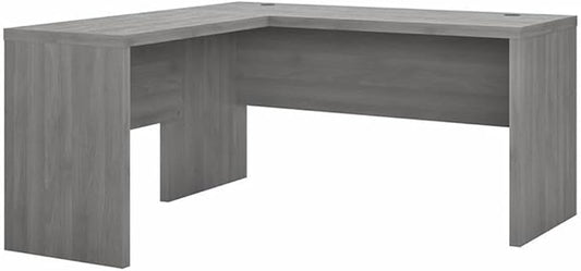 Bush Business Furniture L Shape Desk with Wire Management Echo Collection Corner Computer Table with Quick-to-Assemble Hardware Home Office Credenza 60Wx60Lx30H