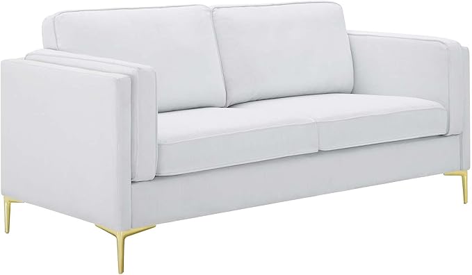 Modway Kaiya Upholstered Fabric Sofa 33.5 x 71 x 32 White