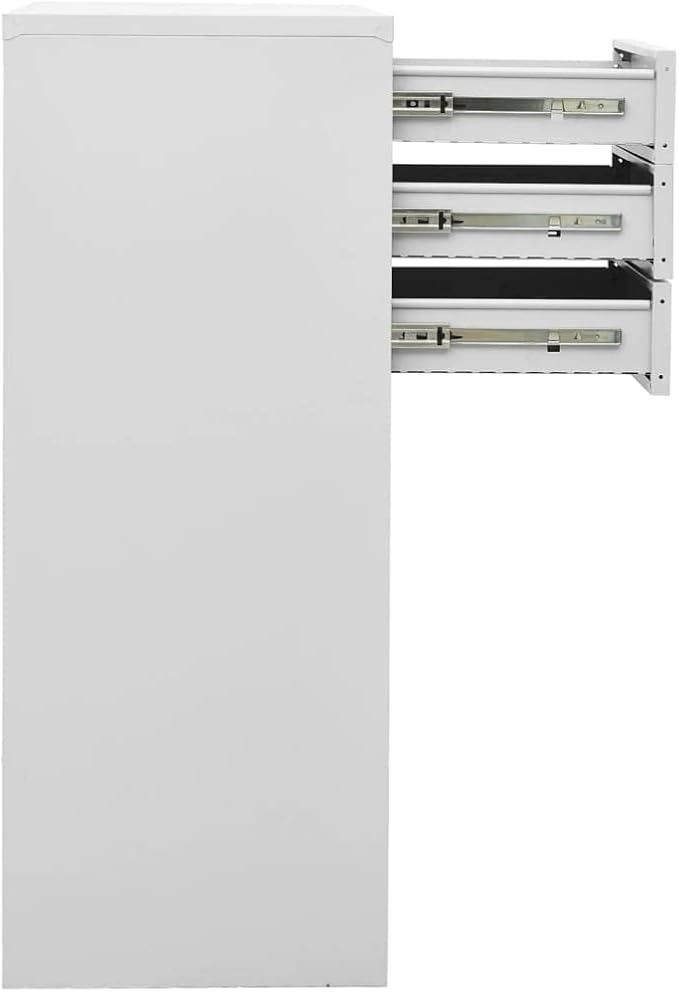 File Cabinets Standing Cabinets Bookcases Office Cabinet Light Gray 35.4x15.7x40.2 Steel Counter Cabinet with Lockable Doors for Home Office