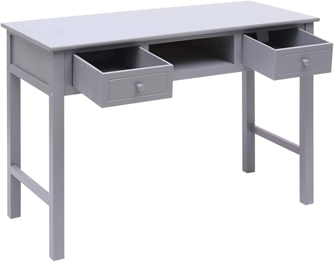 Computer DeskHome Office DeskStudy Writing Table for Home Office Modern Simple Style DeskWriting Desk Gray 43.3x17.7x29.9 Wood
