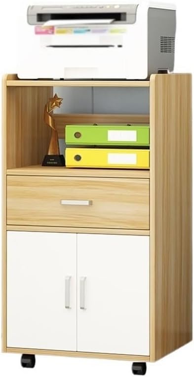 File Cabinets Large Capacity Storage Drawer Cabinet Office File Printer Data Organizer Vertical File Storage Cabinets(Natural)