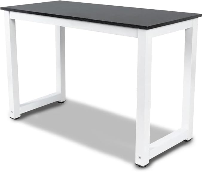 PIT66 Computer Desk Wood 55.1'' Office Table Modern PC Laptop Notebook Study Writing Table for Home Office Workstation (Black Color)