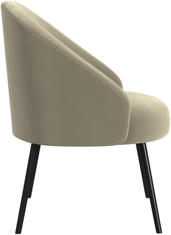 Homepop Home Decor | Upholstered Modern Accent Chair | Accent Chairs for Living Room &amp Bedroom | Decorative Home Furniture Taupe Velvet