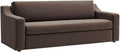 Modway Liora 87 Inch Stain-Resistant Performance Velvet Sofa in Chocolate Brown - 3 Seater Upholstered Sofa Couch for Living Room Seating - Comfy Deep Seat Sofa with Scoop Arms