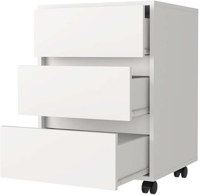 Vienna Three Drawers Filing Cabinet Roller Blade Glide