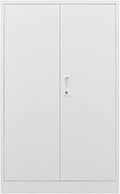 Metal Filing Cabinet Mobile Metal Storage Cabinet with Adjustable Shelf with WheelsLockable Steel Storage Cabinet with Doors Metal Filing Cabinet for Home Office (White)