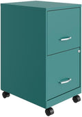 Orison Office 18 2 Drawer Mobile Ultra Pedestal File Cabinet Teal