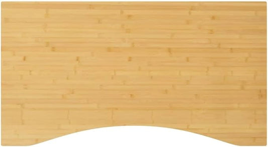 vidaXL Bamboo Desk Top - Natural Durable Sturdy with Curved Edges - Ideal for Home Office Study Gaming Painting - Easy to Clean Surface (39.4x23.6x1)