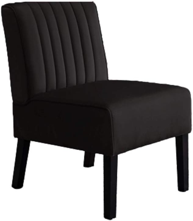 Reeso Mid Century Modern Accent Chairs Set of 2 with Minimalist Design Elegant Velvet Upholstery and Solid Wood Legs Ideal for Living Room or Bedroom Midnight