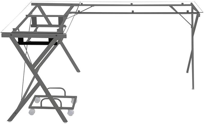 Acme Demas Glass Top Computer Desk with Computer Holder in Clear and Silver