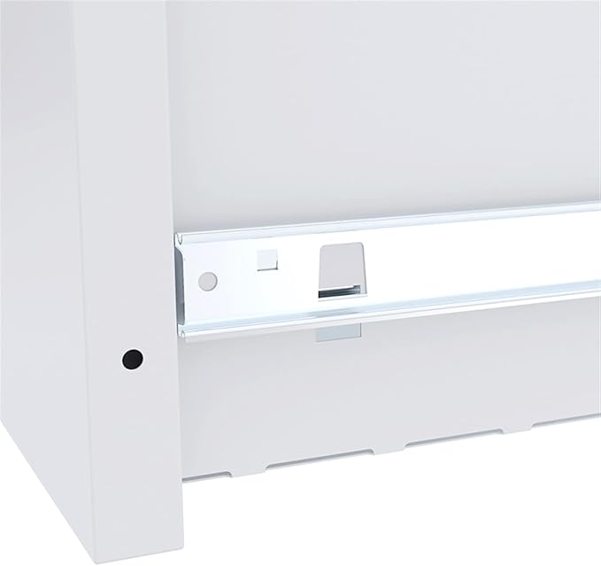 HASMI Filing Cabinet 2 Drawer Rolling File Cabinet Metal Mobile Filing Cabinet with Lock Under Desk Anti-Tilt Wide File Cabinet for Office Home White Storage Cabinet yuqing2022
