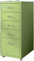 File Cabinet Multilayer Tin Cabinet Household Storage Narrow Storage Cabinet File Cabinet Office Drawer Cabinet (Color : Light Green)
