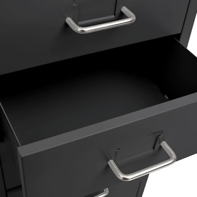 ELEFOCUS Furniture Set-Mobile File Cabinet Anthracite 28x41x109 cm Metal(Color:Default)