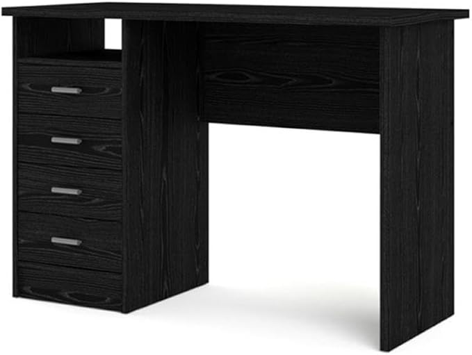 Tvilum Desk with 4 Drawers Black Woodgrain