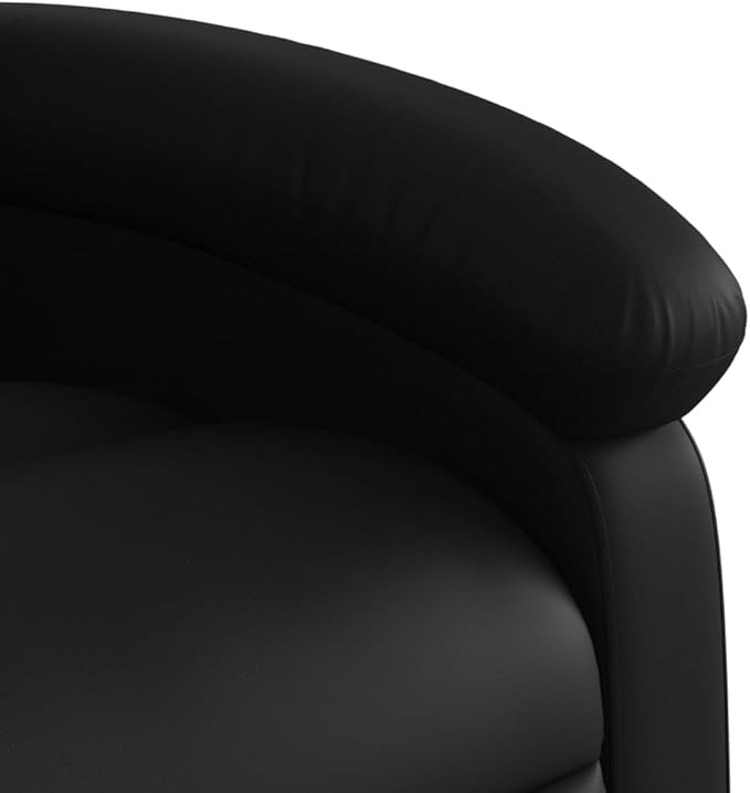 Faux Leather Massage Recliner Chair Manual Recliner Chair with Massage Single Sofa Home Theater Seating Comfy Living Room Single Sofa Chair Black Faux Leather-28