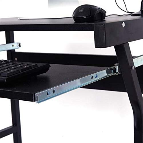 Home Office Computer Desk Moveable Four-Wheel Drawers and Storage Shelf Home Office Desk Sturdy and Space-Saving