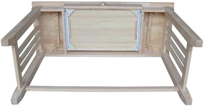 Pemberly Row Mid Century Writing Desk 45 W x 22 D x 30 H Solid Hardwood Butcher Block Surface Single Drawer with Euro Glide Ready to Assemble Home Office Desk