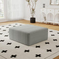 27.5 Corduroy Ottoman Seat Module for Modular Sectional Sofa DIY L-Shaped &amp U-Shaped Plush Corduroy Sofa for Living Room Light Grey
