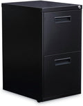 Alera PAFFBL Two-Drawer Metal Pedestal File 14 7/8w X 19-1/8d X 27-3/4h Black