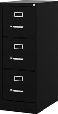 UrbanPro 3 Drawers 40.19 Vertical Black Metal Filing Cabinet Lockable Pre-Assembled Stationary Letter Size for Home Office