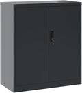 vidaXL File Cabinet Lockable Metal Storage Cabinet with Doors Anthracite Steel
