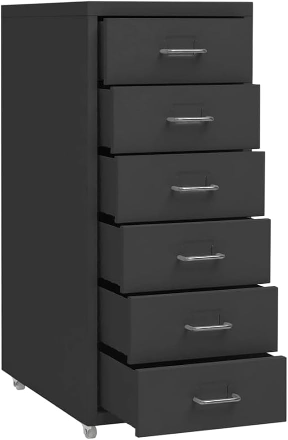 ELEFOCUS FurnitureCabinets StorageFiling CabinetsMobile File Cabinet Anthracite 28x41x69 cm Metal(Color:Default)