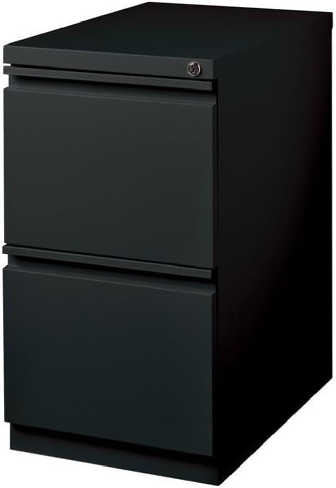 Pemberly Row 2 Drawers 20 Deep Mobile File Cabinet Lockable Pre-Assembled Stationary Letter Size for Home Office