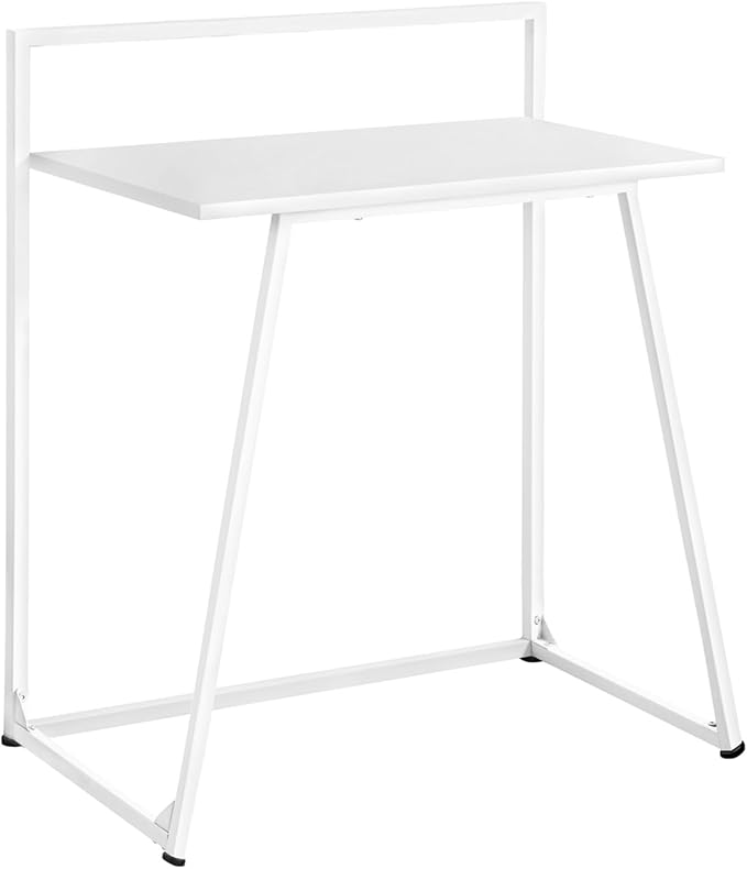 Computer Desk Home Office Laptop 30 l Work White Laminate White Metal Contemporary Modern