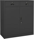 Office CabinetStorage Cabinet Steel Office Storage File Cabinet Storage Cabinet for Home Office Garage for Bedroom Living Room Anthracite 35.4x15.7x40.2 Steel