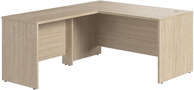 Bush Business Furniture Studio C 60W x 30D L Shaped Desk with 42W Return in Natural Elm L Workstation for Home or Professional Office
