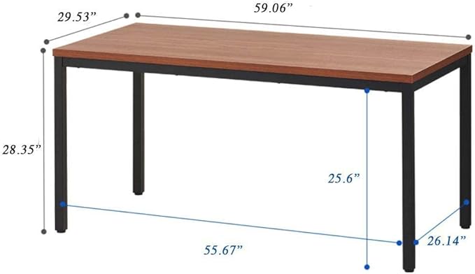 Simple and Sturdy 30x60 Inch Computer Desk - Modern Design for Home Office Perfect for Work and Study Multi-Purpose Table for Writing Dining and Workstation