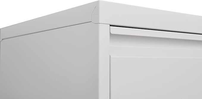 3 Drawer File Cabinet with Lock Metal Vertical Storage Cabinet for Home Office Narrow Steel File Organizer for Letter and Legal Size Documents (White)