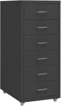 ELEFOCUS FurnitureCabinets StorageFiling CabinetsMobile File Cabinet Anthracite 28x41x69 cm Metal(Color:Default)