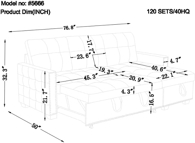 Merax 76.8 Pull Out Sleeper Reversible Sectional Storage Sofa BedConvertible Velvet Corner Sofa Bed and Reversible Storage Chaise L-Shaped Sleeper Sofa for Living RoomDark Gray